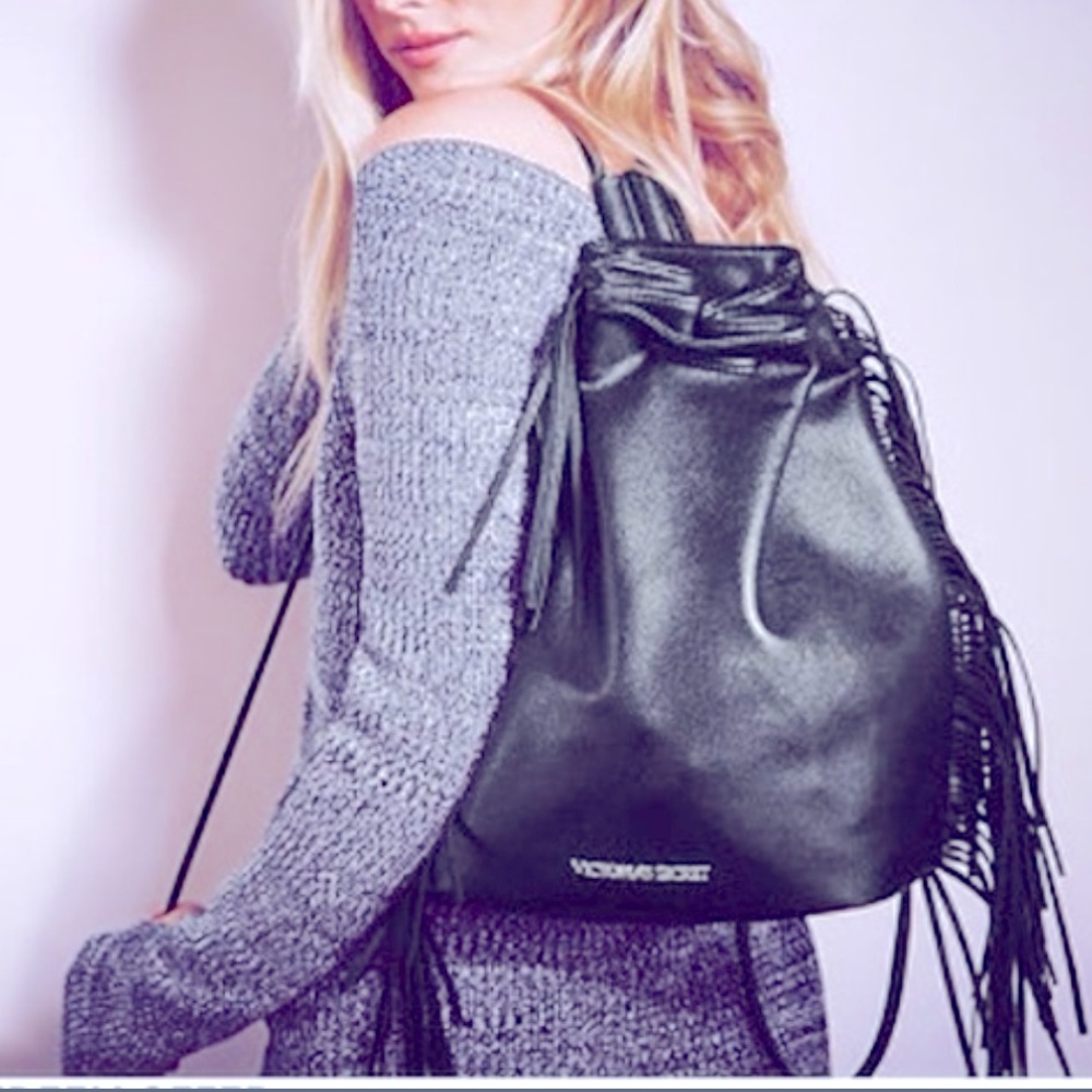 Victoria’s Secret Fringe Drawstring Backpack